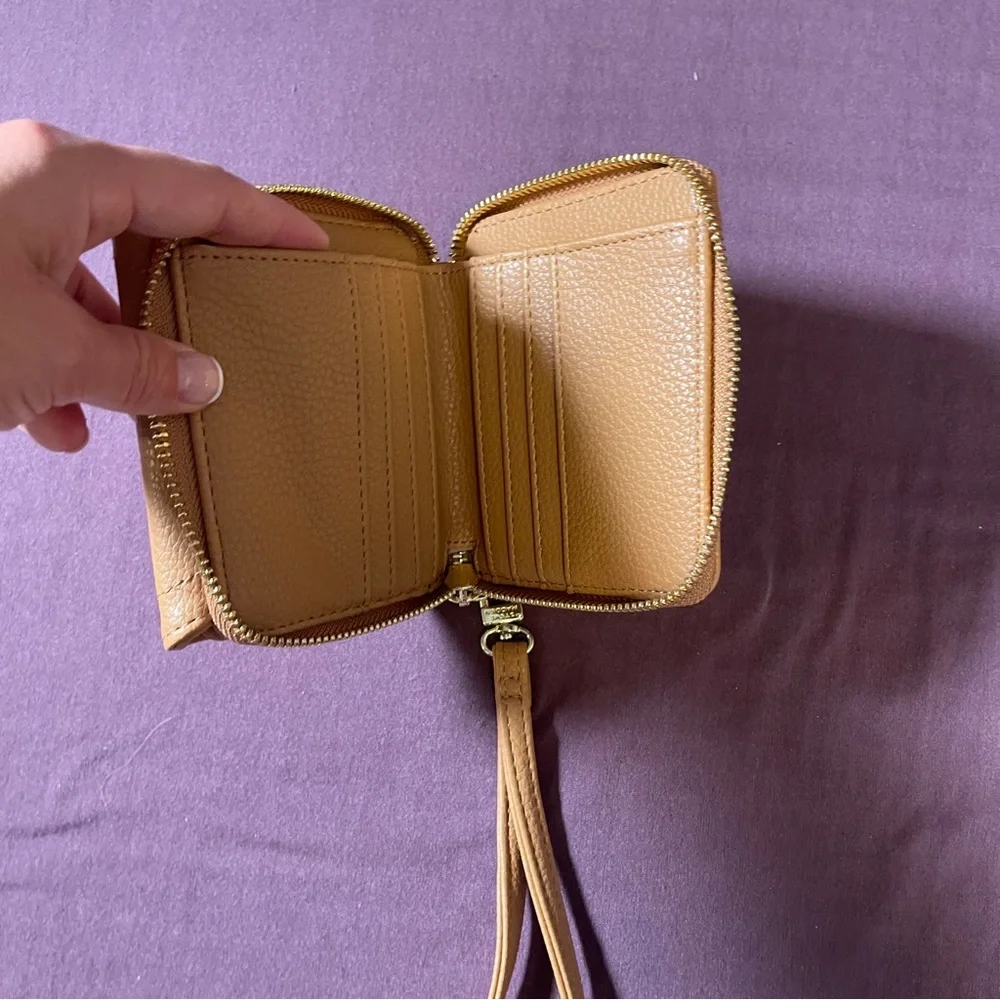 Steve Madden Tan/Camel Wristlet Wallet, Small Bi-fold Square Wallet - NWOT